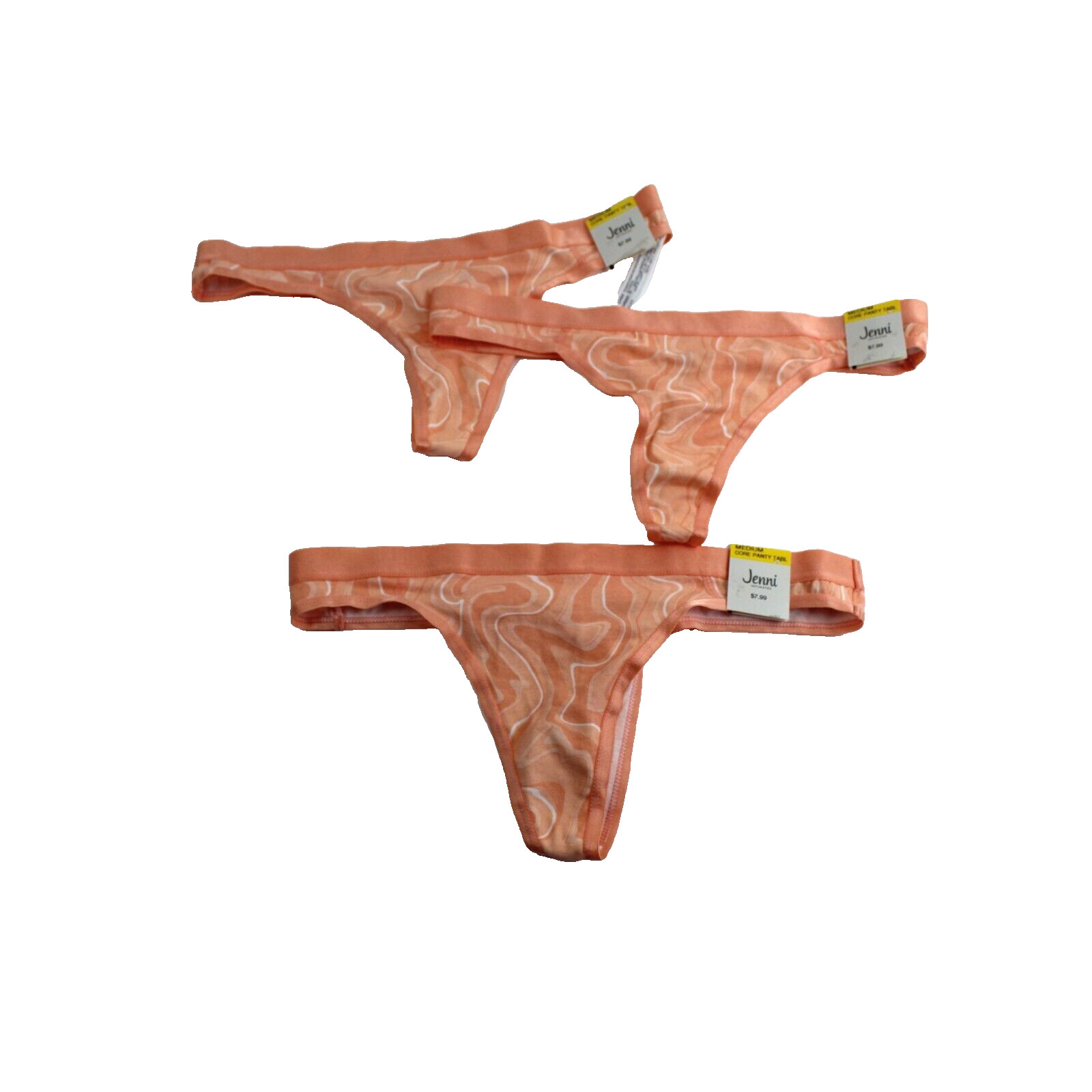 Lot Bundle of 7 Hipster Thong Underwear Panites Womens Medium Beige Green NEW