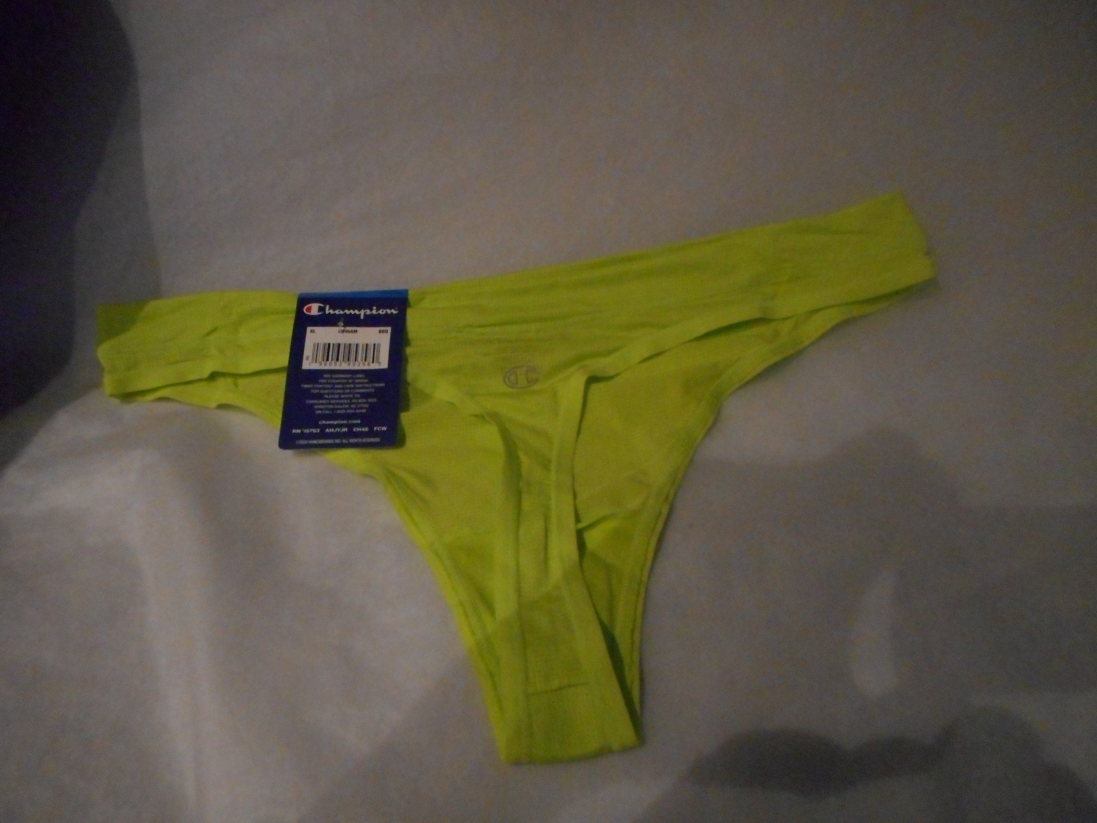 Champion Wicking Women Lime Green Thong PANTY medium