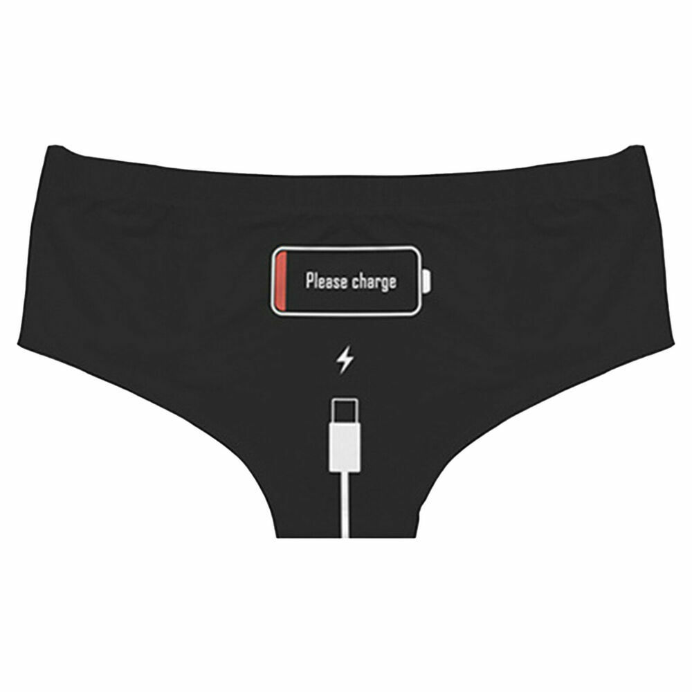 Women’s Letter Print Naughty Bikini Briefs Lingerie Cheeky Thong Panties Knicker