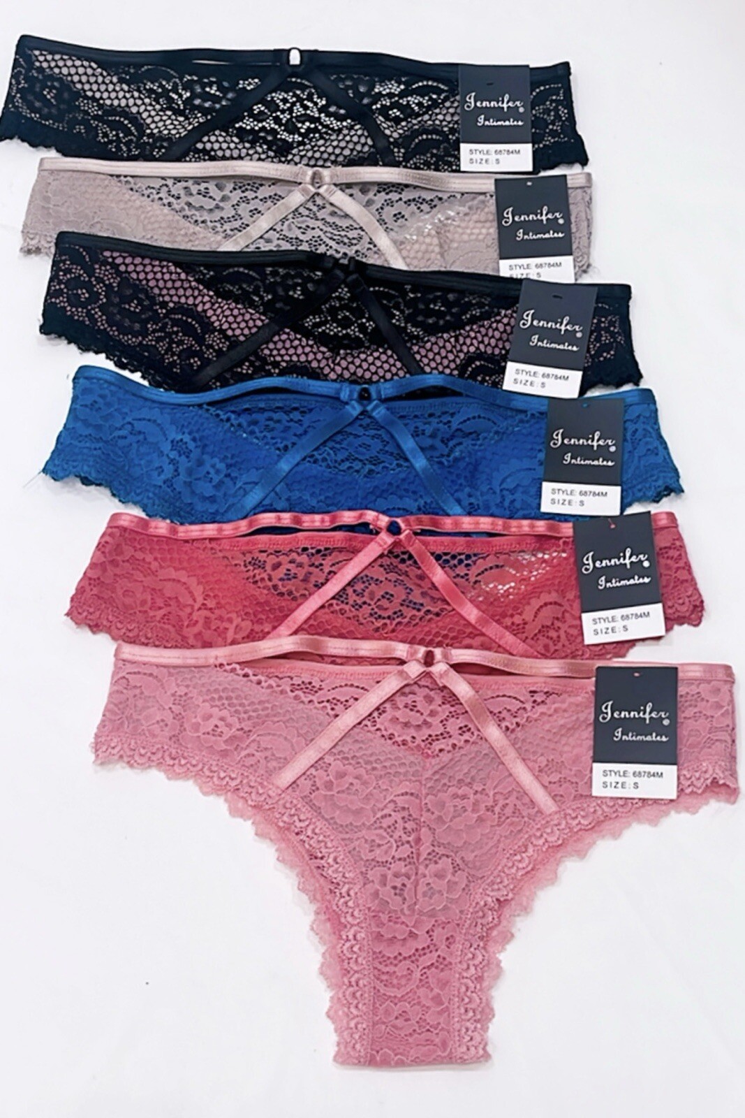 6pack Womens Sexy Panties Sheer Lace Briefs Thongs Intimate Ladies Underwear XL