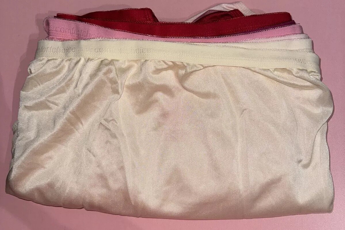 Womens Plus Size 14 Nylon Brief Panites 5 Pack Comfort Choice NEW