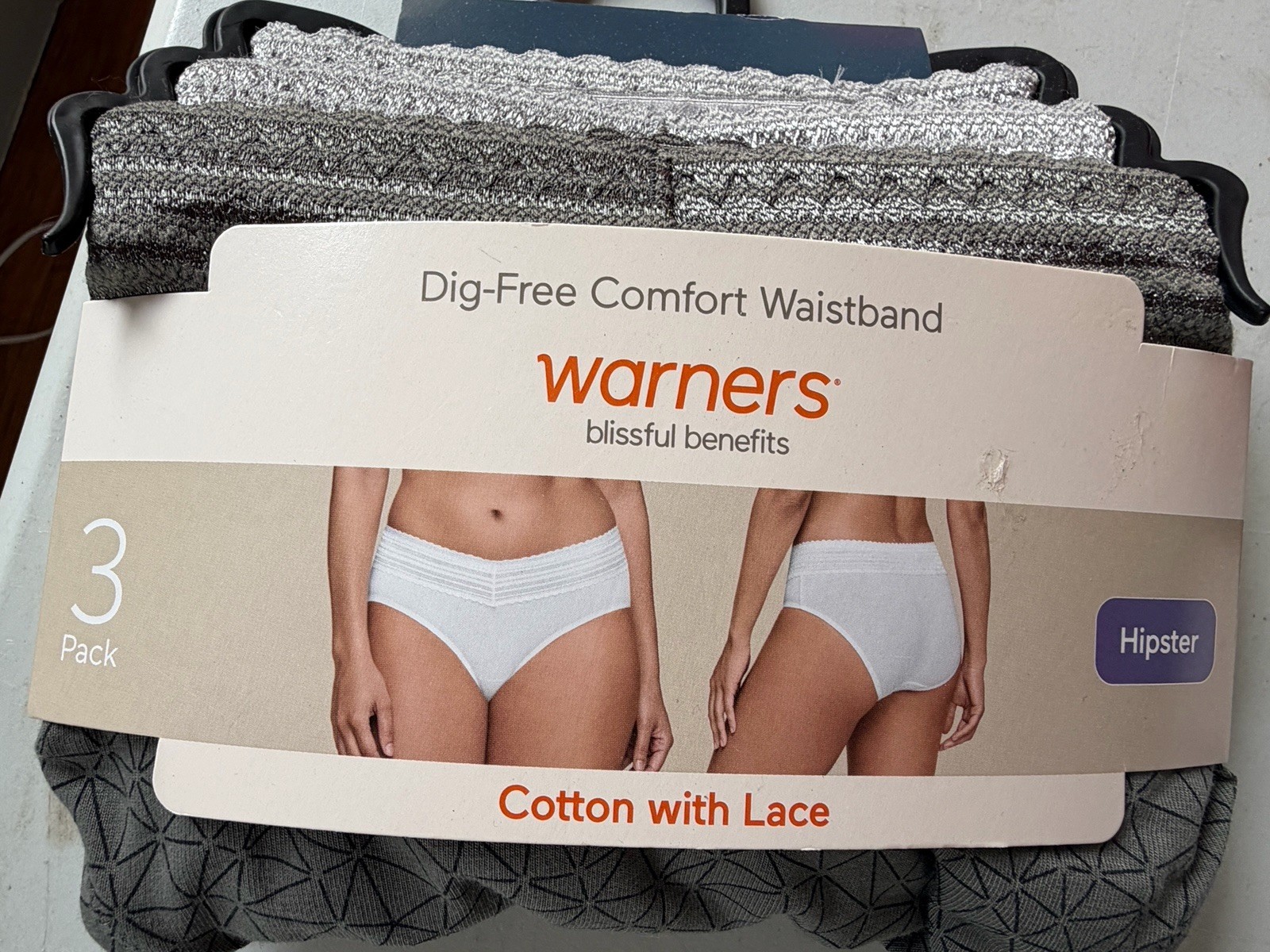 Warner Women’s Panties 3 Pack Size 10-XXXL