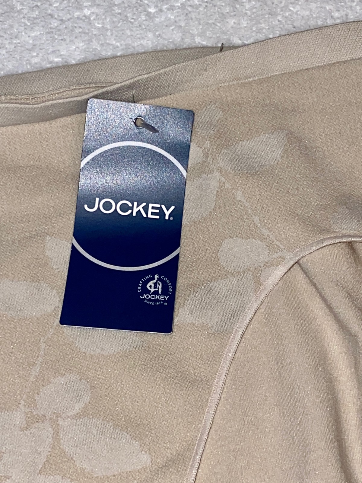 JOCKEY EcoComfort Light Nude Floral Leaf Hipster Panty NEW Womens Sz 5 S