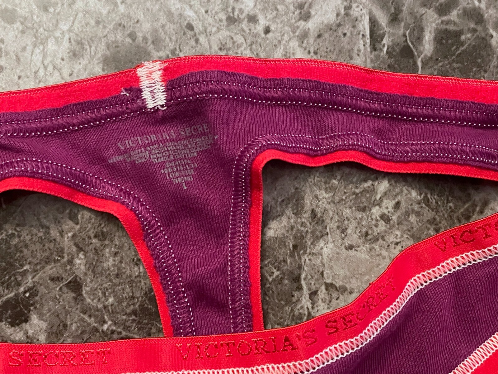 NWOT VICTORIA’S SECRET L PLAID SNOWFLAKE 100% COTTON VINTAGE RARE THONG PANTIES