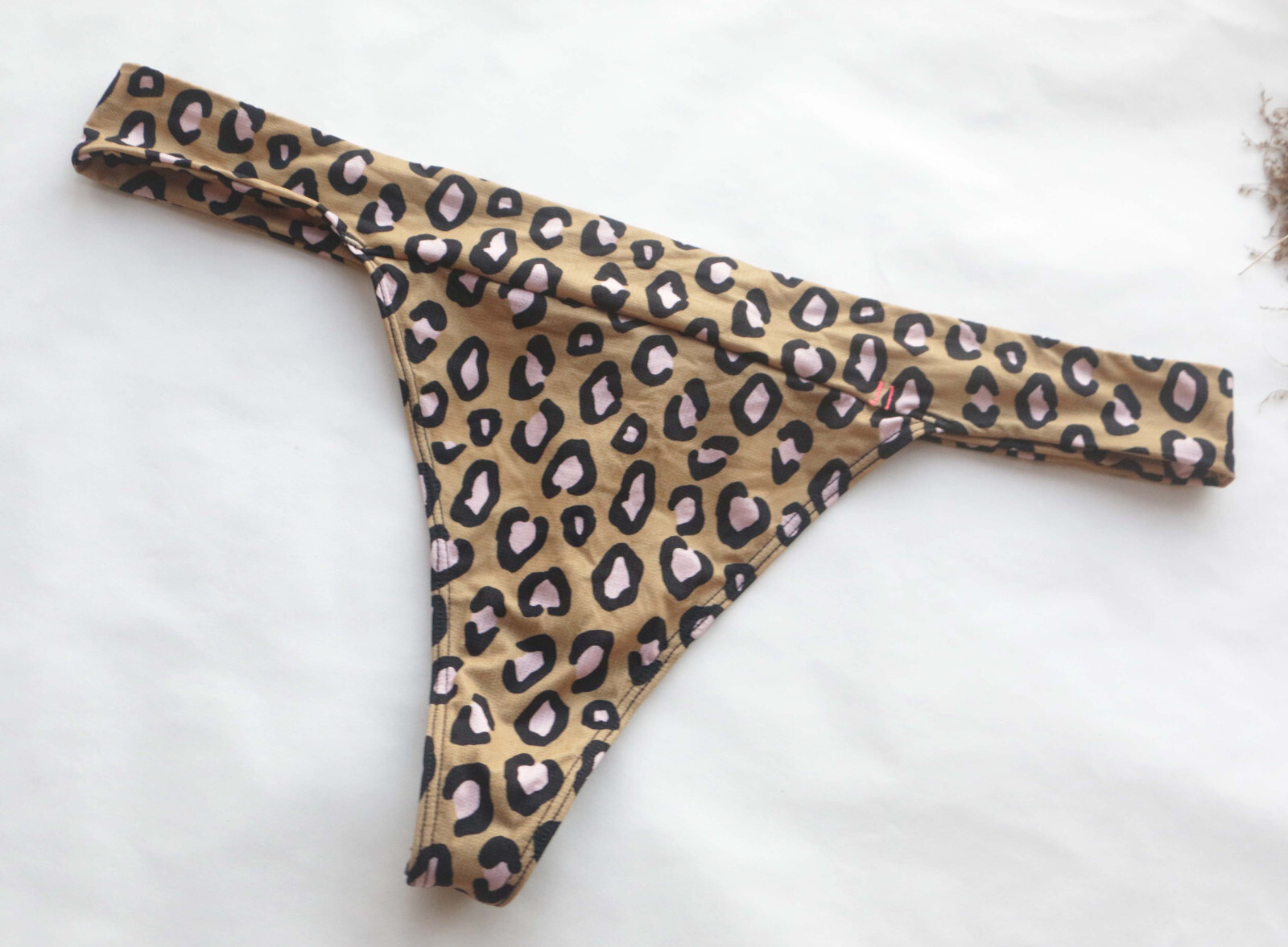 2PCS Women Sexy Thongs Leopard&Solid T-BACK Underwear Hipster G-string panties L