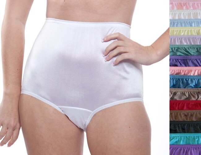 NEW SOFT SHEER FULL BRIEF NYLON PANTIES, TERI LINGERIE, IN SIZES AND COLORS