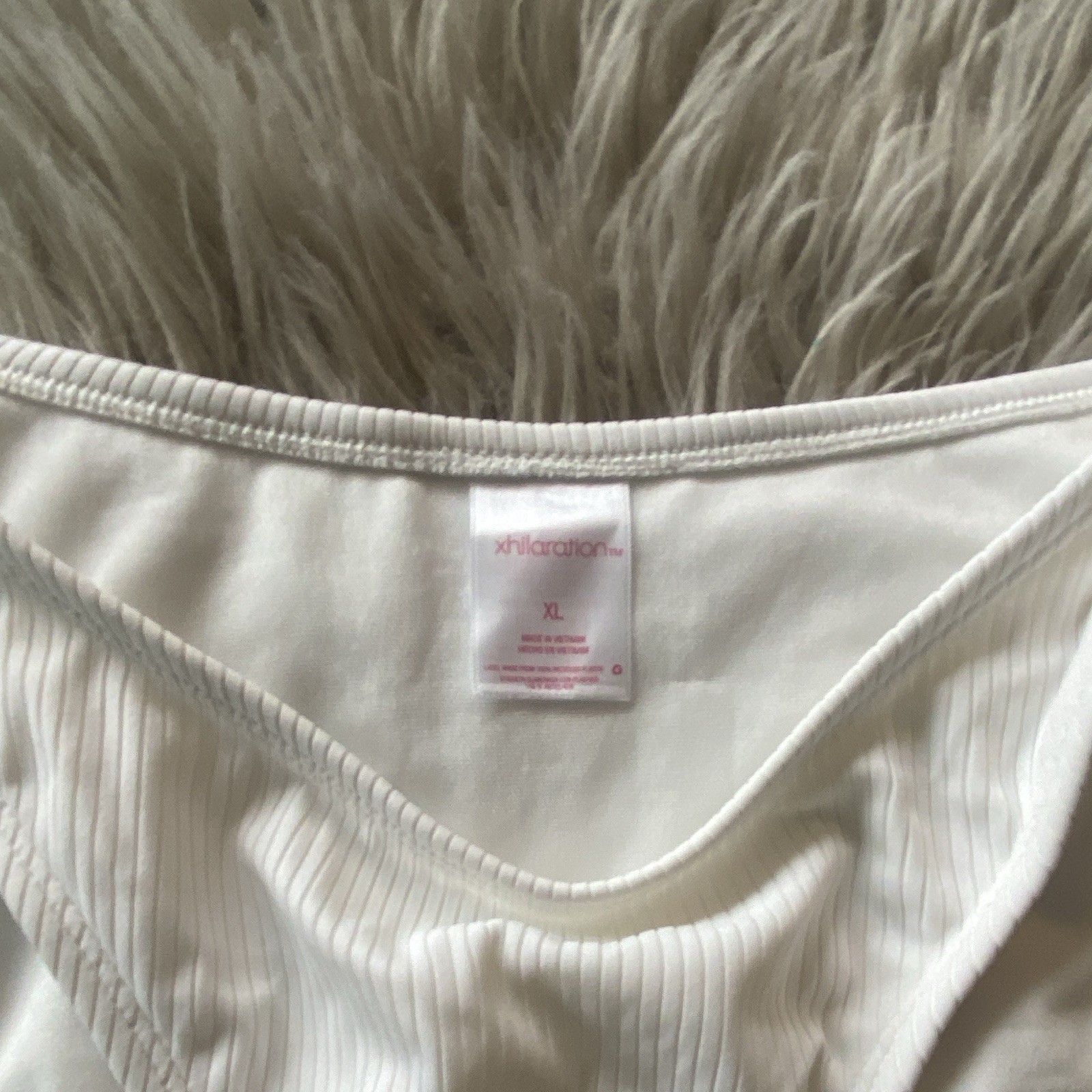 Xhilaration Bikini Panties White Pinstripe Women’s XL Nylon Spandex Blend