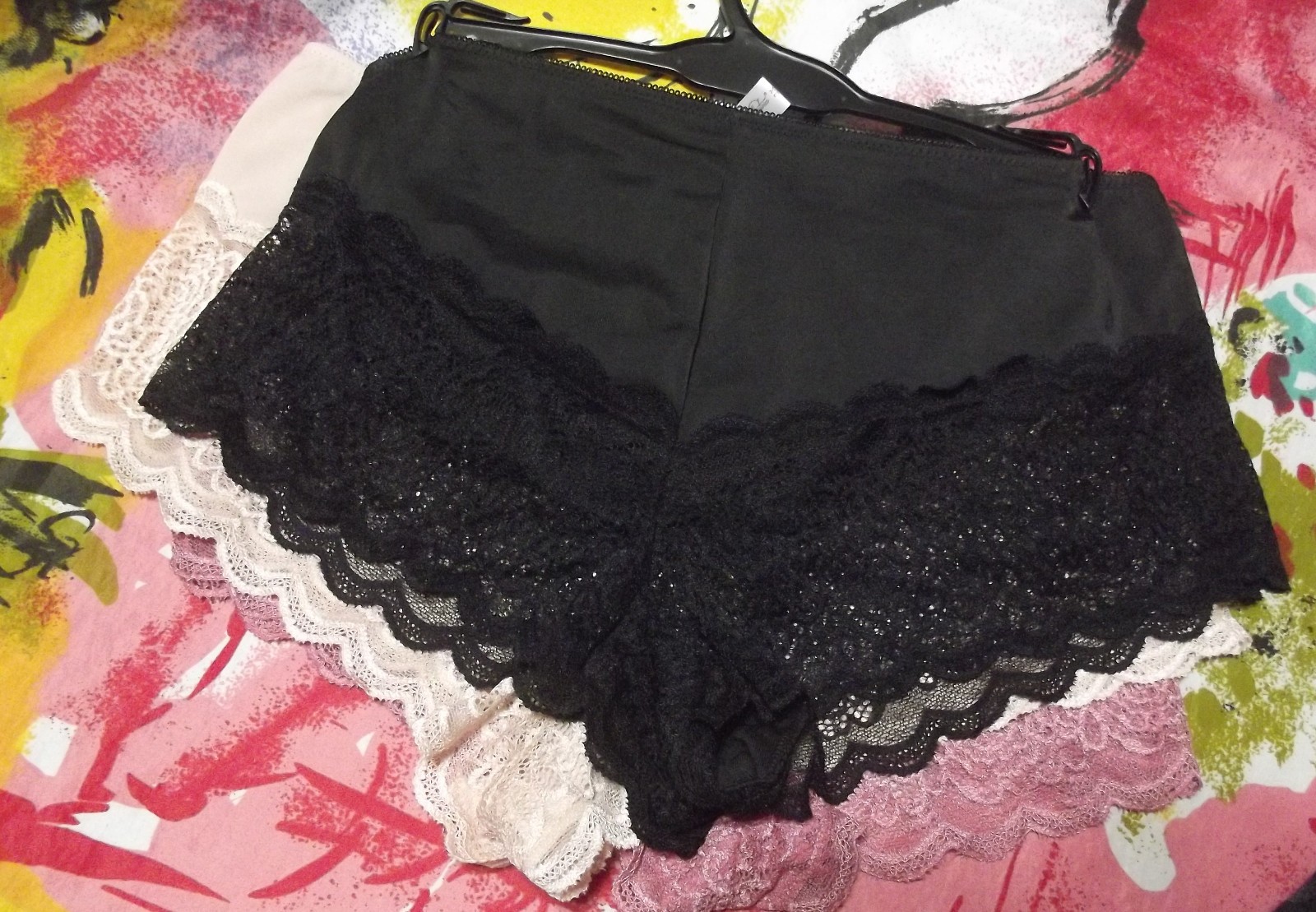 3 NEW PRIMA VALENTINA PLUS 841084X P/BG LACE BACK DETAIL BOYSHORT PANTIES 3X