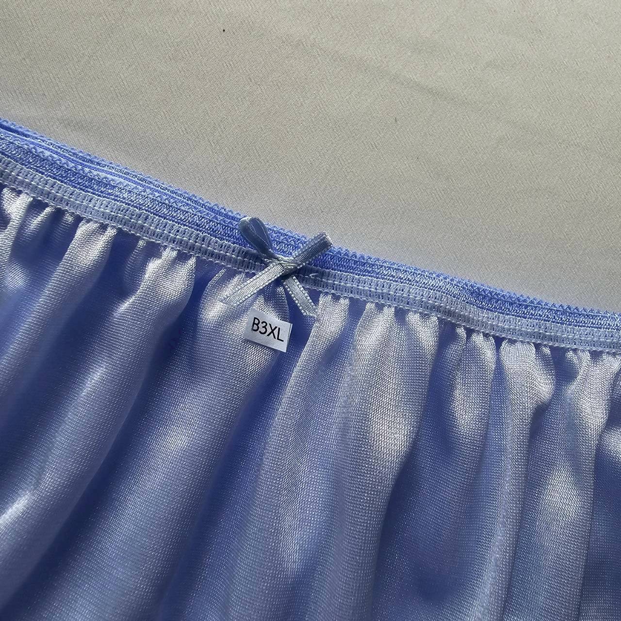 6pcs Plus Bikini Underwear Woman Nylon Panties Mid-Waist Soft Briefs /Purple/3XL