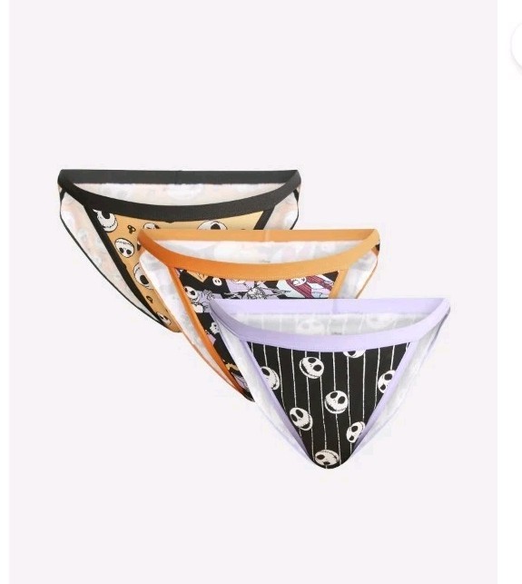 Disney Nightmare Before Christmas Women’s 3-Pack Halloween Bikini Panties, SZ XL