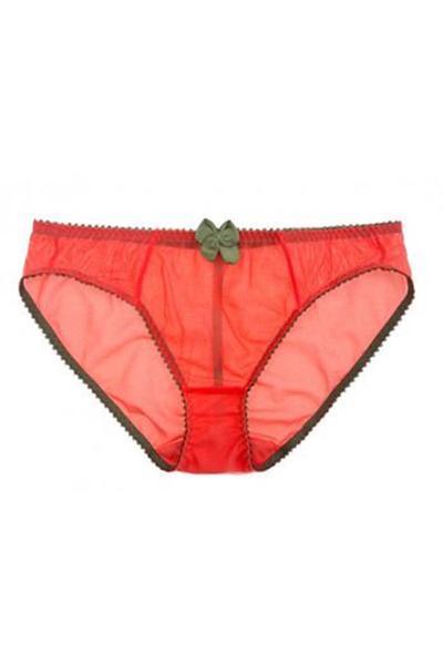 Claudette Dessous Mesh Bikini Panty Brief Lingerie Panties Papaya Khaki