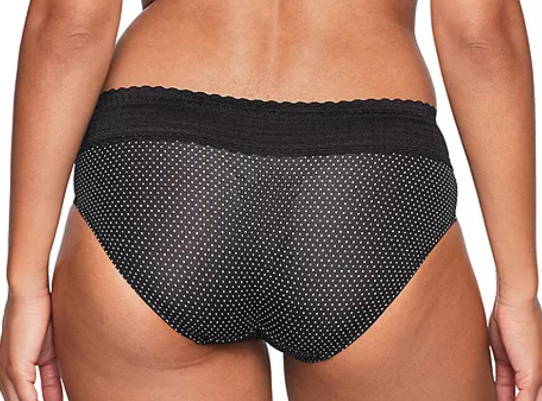 New Warners Microfiber Hipster with Lace Trim sz L/7 “No Pinching, No Problems”