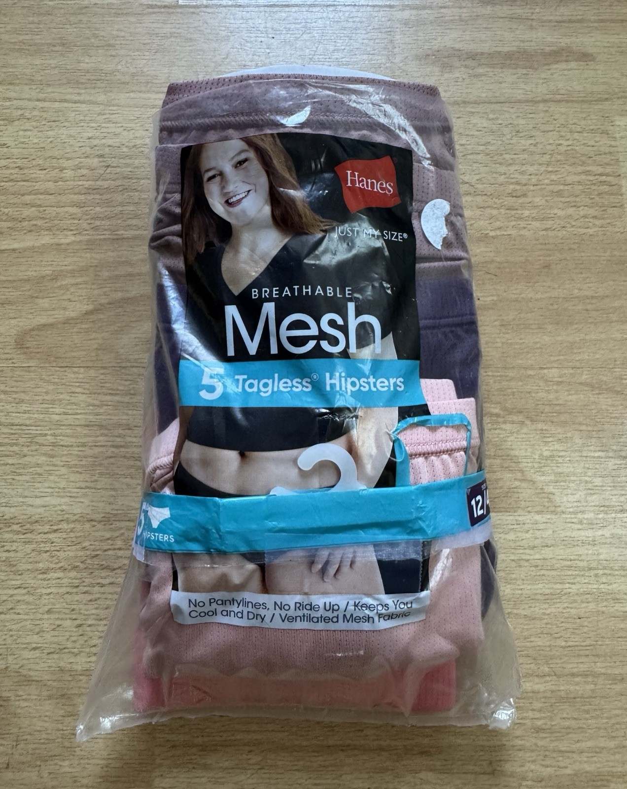 Hanes Women’s Breathable Mesh Tagless Hipsters Panties 5-Pack – Size 12/4X