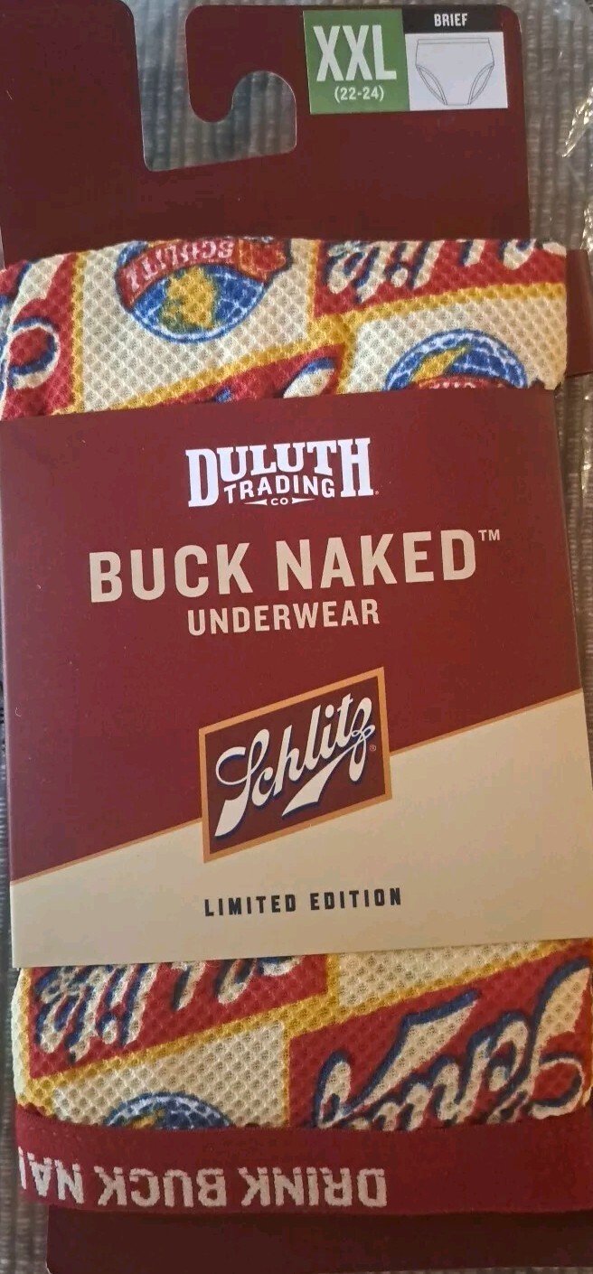 XXL (22-24) Duluth Trading Women’s Buck Naked Underwear Briefs Schlitz Beer Red