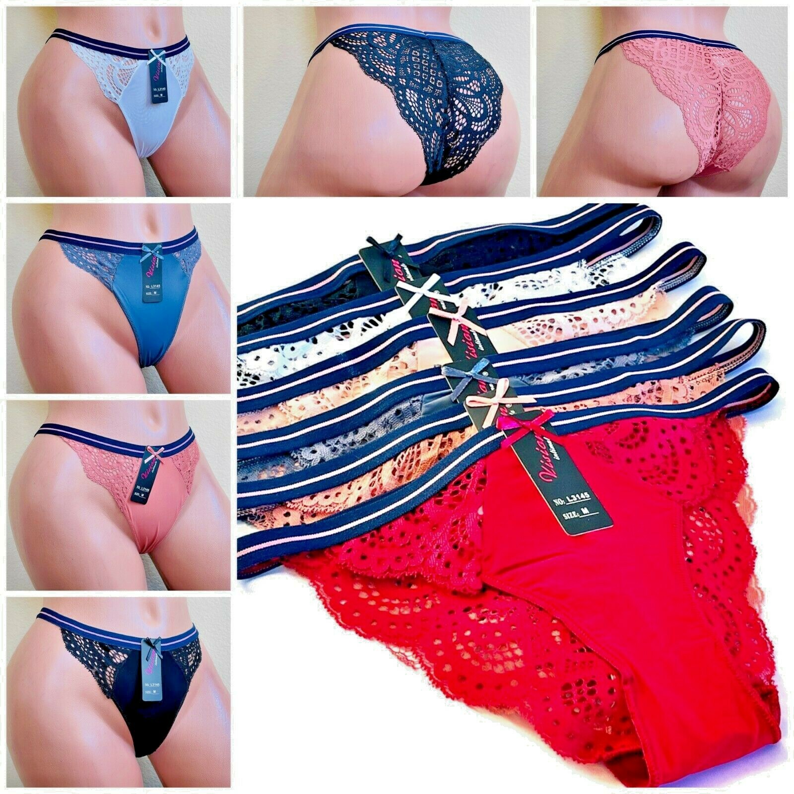 6-12 Women’s Bikini Cheeky long leg High Cut Panties Undies Briefs Lot 3145 S-XL