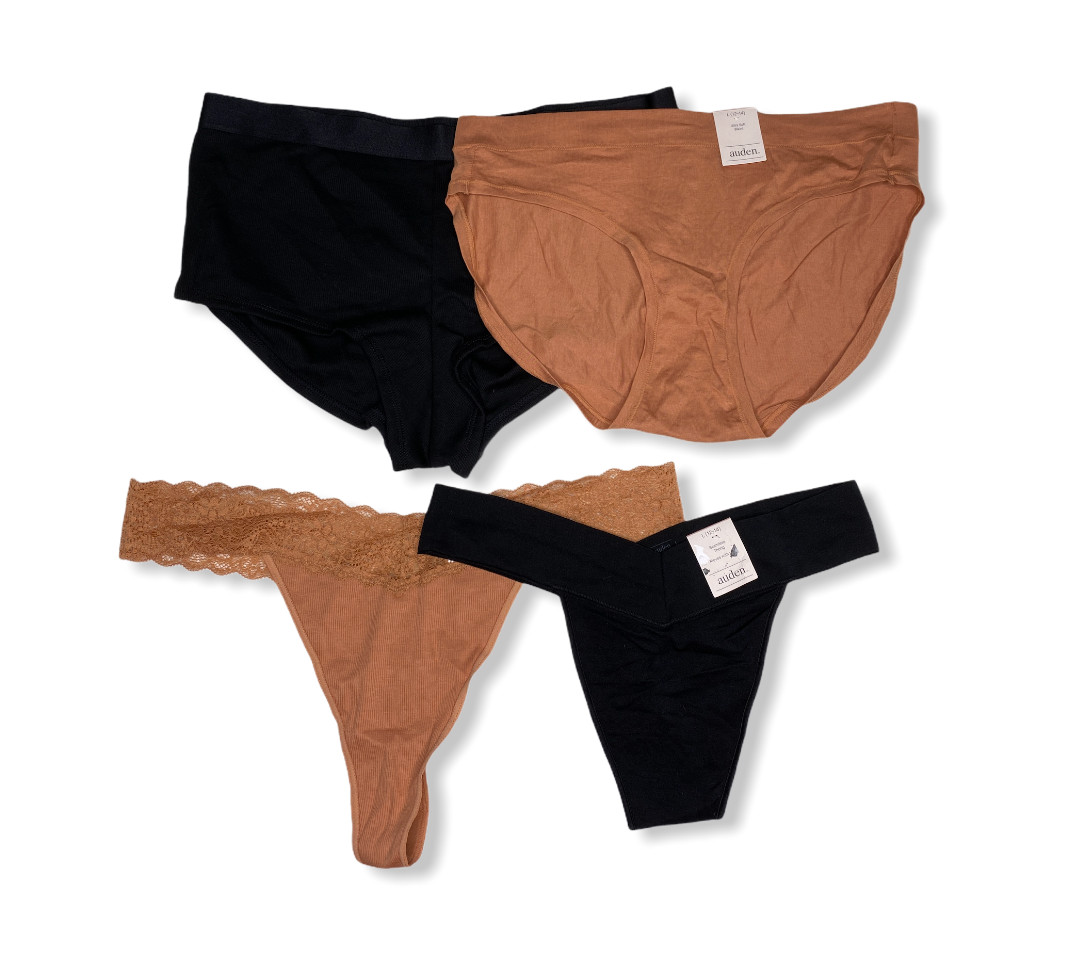 Women’s 4pk Assorted Styles & Colors Underwear – Auden – Size L (12-14) – S717
