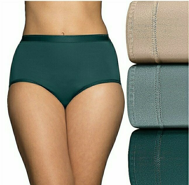 Vanity Fair Comfort Where it Counts Brief 6/M Ride Up No Roll Down 13463 3-Pair