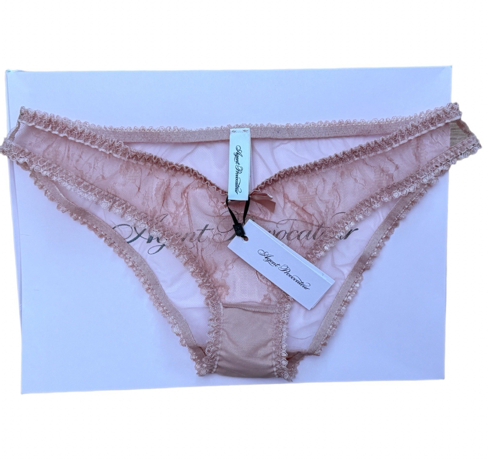 Agent Provocateur Laily Briefs Black 4 (L), Praline 3 (M) With Box NWT