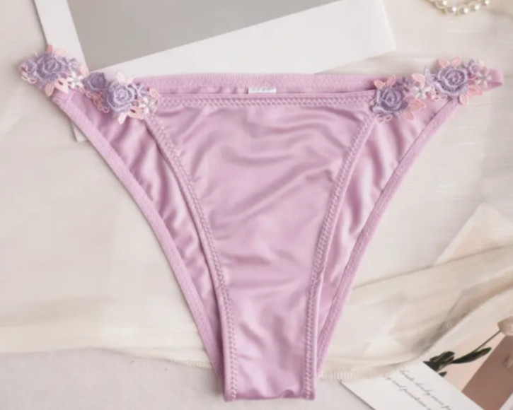 Women’s Kawaii Multicolor Floral Sexy Satin Bikini Brief Panty size XL 3 pack