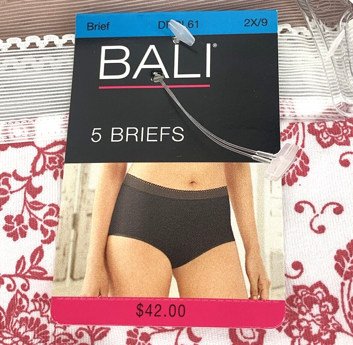 Bali Intimates Women’s Hi-Cut Briefs SZ 9 2XL Cotton 5-Pk Stretch Print Multic..