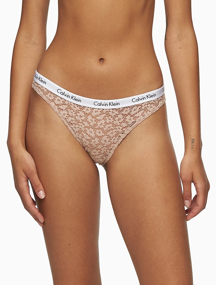 –@ Calvin Klein Size (X-SMALL) CAROUSEL LACE BIKINI BRIEF QD3860-200