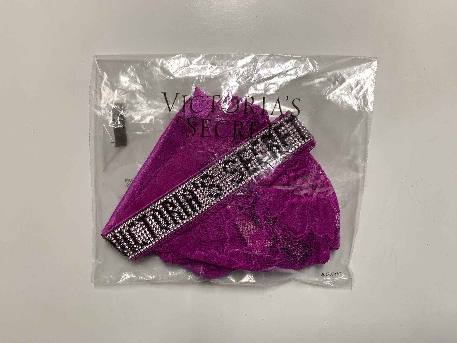 NEW Victoria’s Secret Very Sexy Shine Lace High Leg Thong Panty Fuchsia XS S