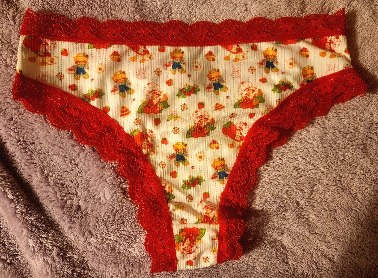 Strawberry Shortcake Pantie Lace Soft Stretch M Super Cute Cheeky