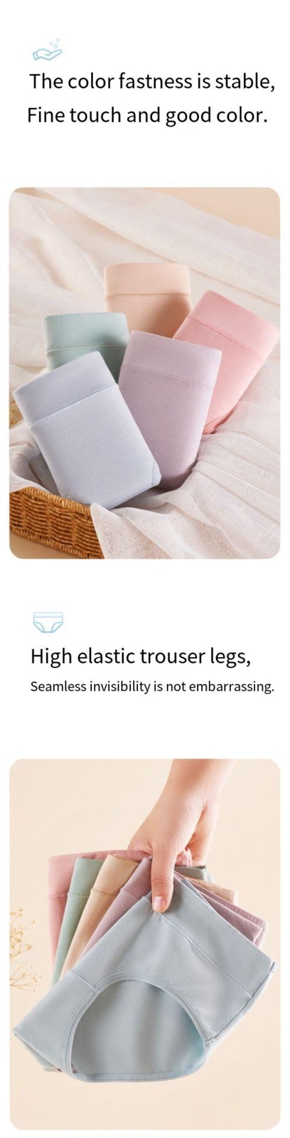 Ladies’ Mid Rise Antibacterial Crotch Triangle Panties Women’s Underwear