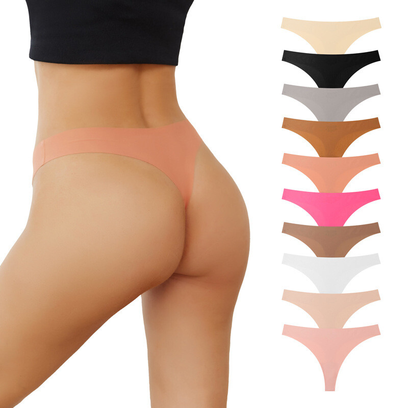 10 Pack Women’s Seamless Thongs Breathable Thong Underwear No Show Panty Line