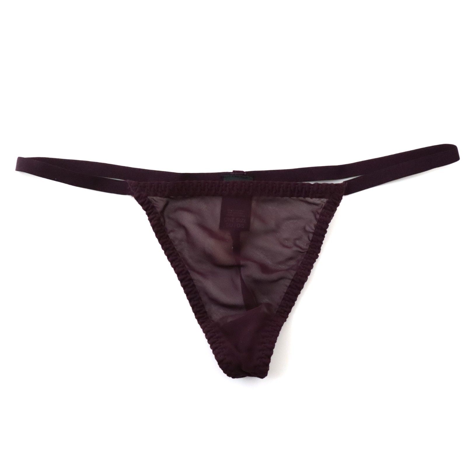 NEW Victoria’s Secret VTG 2014 Sheer Chiffon Thong V-String Panty ONE SIZE