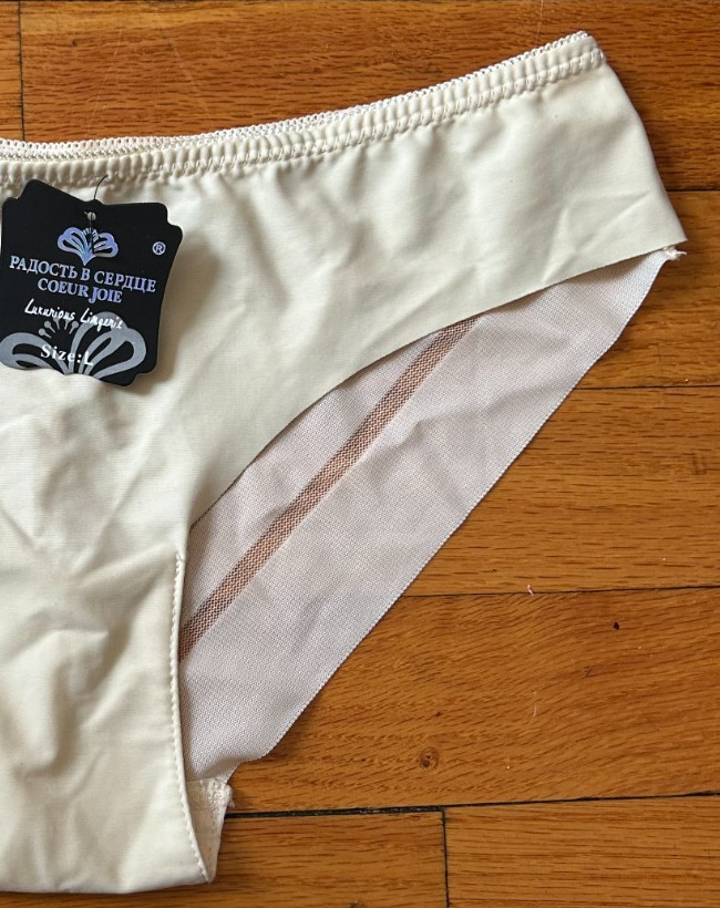 Womens S Nude Beige Seamless Panties Mid Rise Mesh Bikini Underwear Comfort M