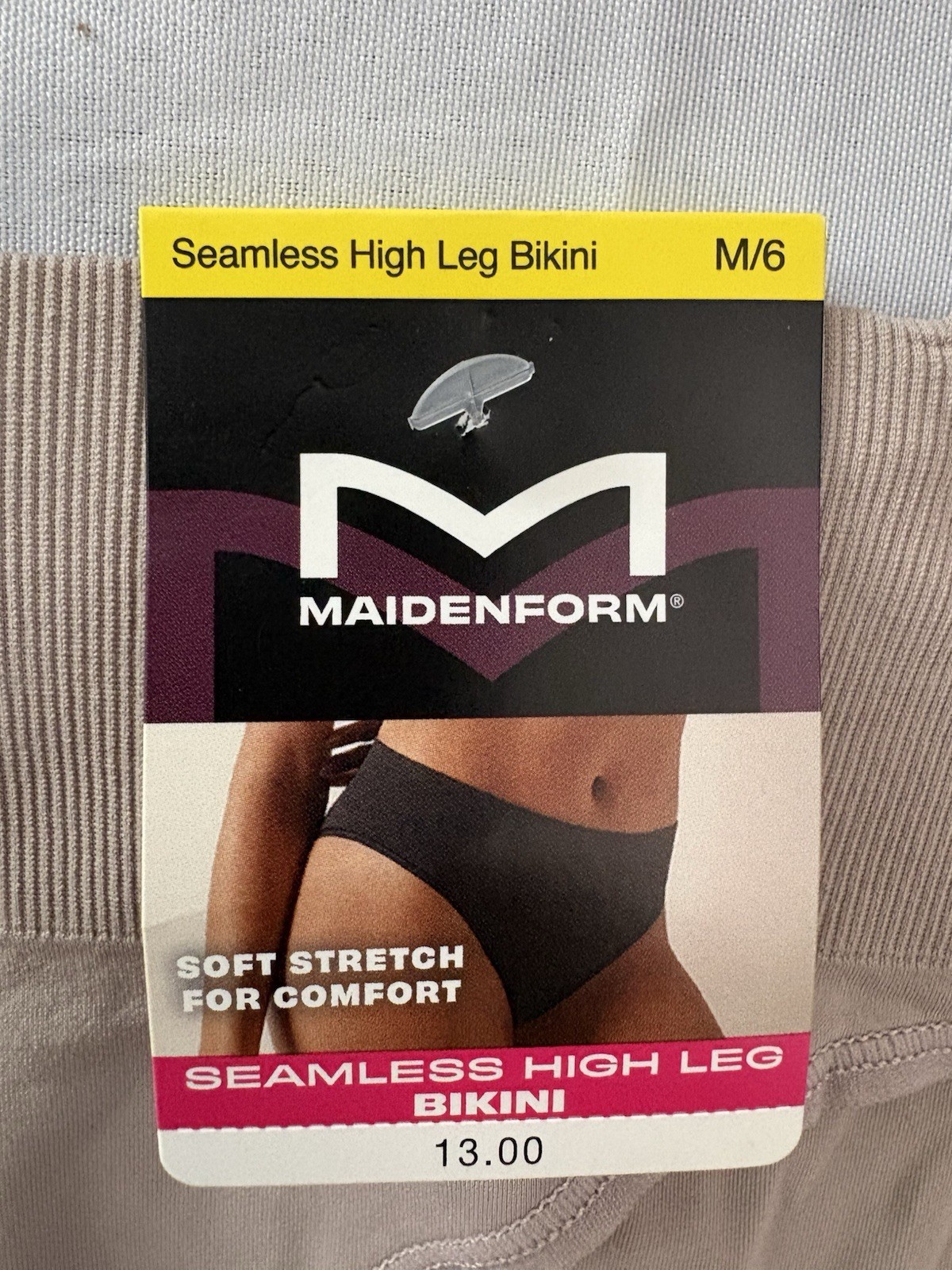 NEW Maidenform Seamless High Leg Bikini Beige Women’s DM2317 Size Medium 2 Pair