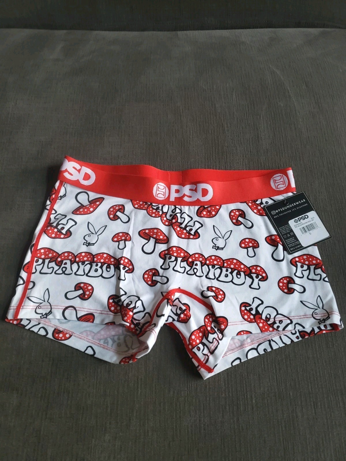 PSD Playboy Bunny Shrooms Boyshorts Women’s Small Stretch Underwear BRAND NEW!