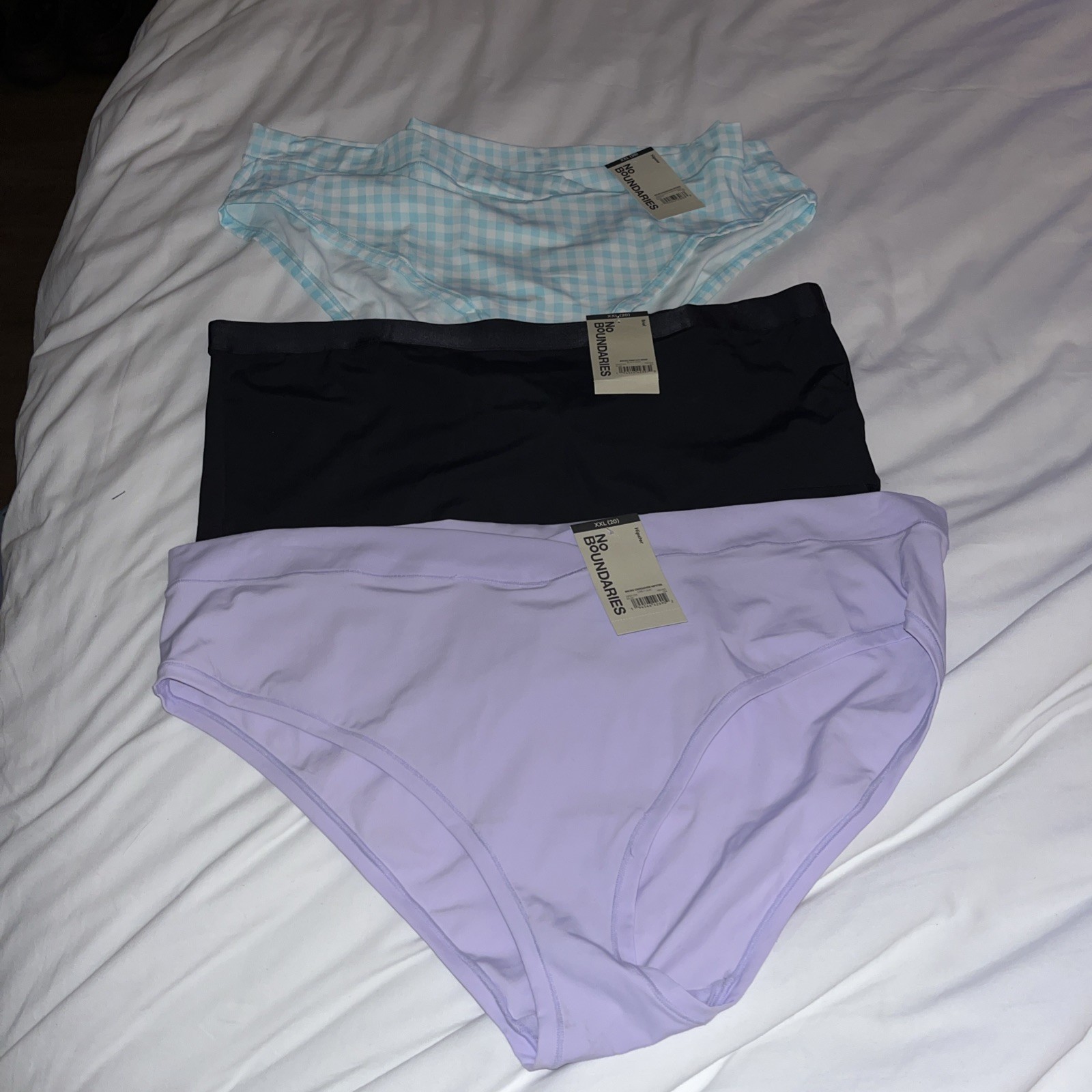 3 Pairs No Boundaries hipster Nylon Spandex Blend Panties Size XXL 22 seamless