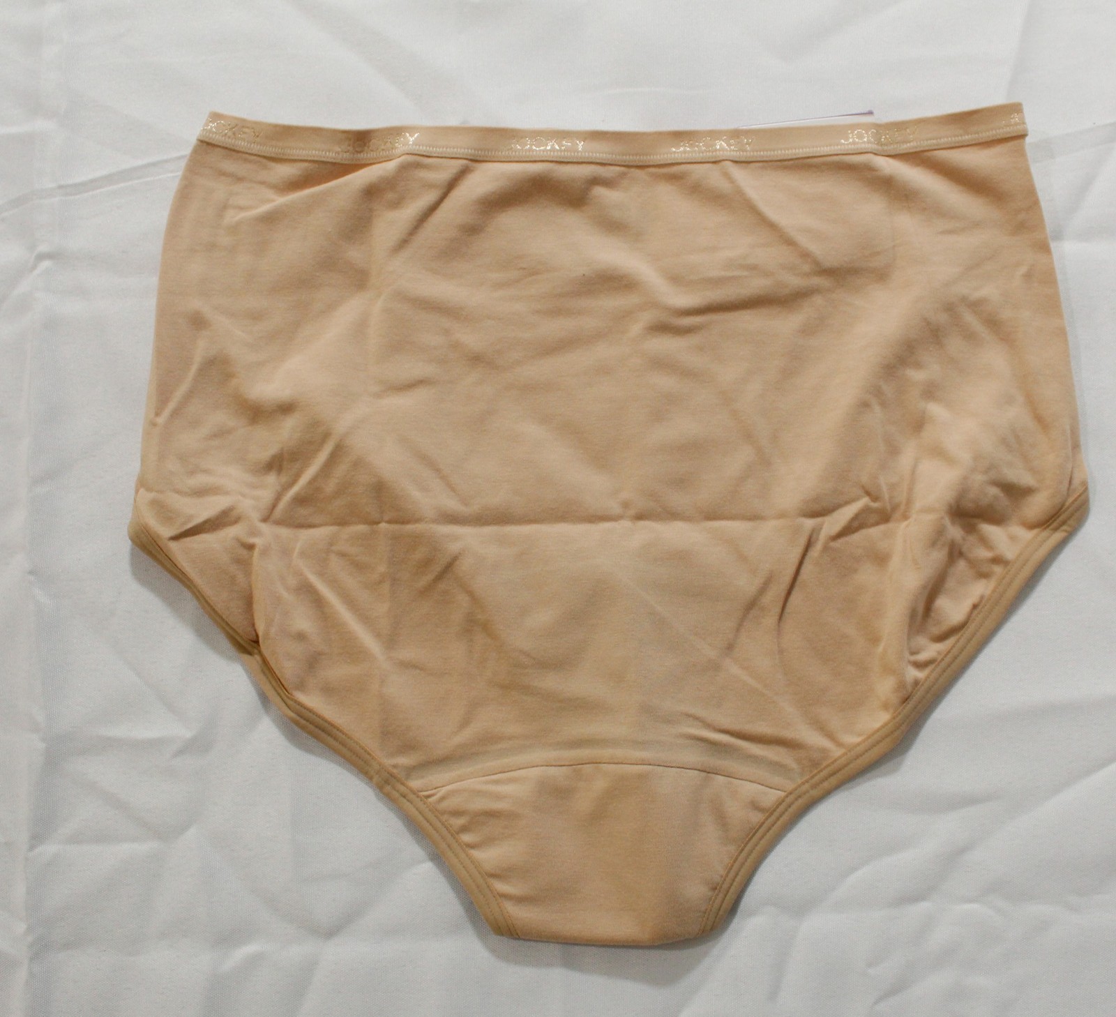 Jockey Women’s Worry Free Absorbent Cotton Stretch Briefs NN7 Beige Large NWT