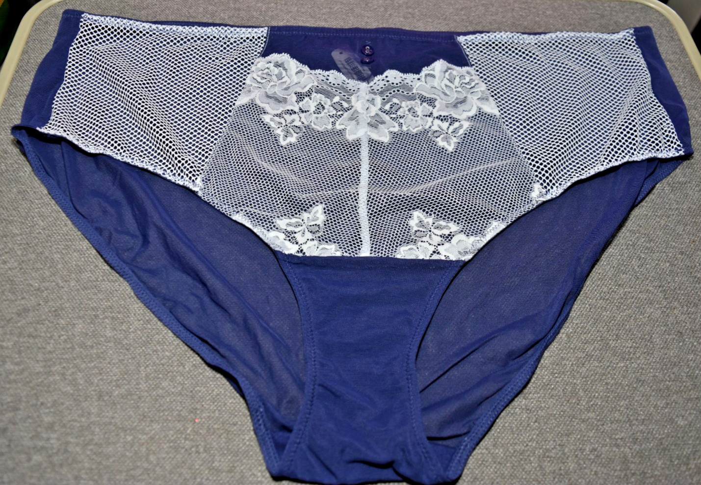NWT Blue White lace Bikini Panty Plus Size 4X 4XL
