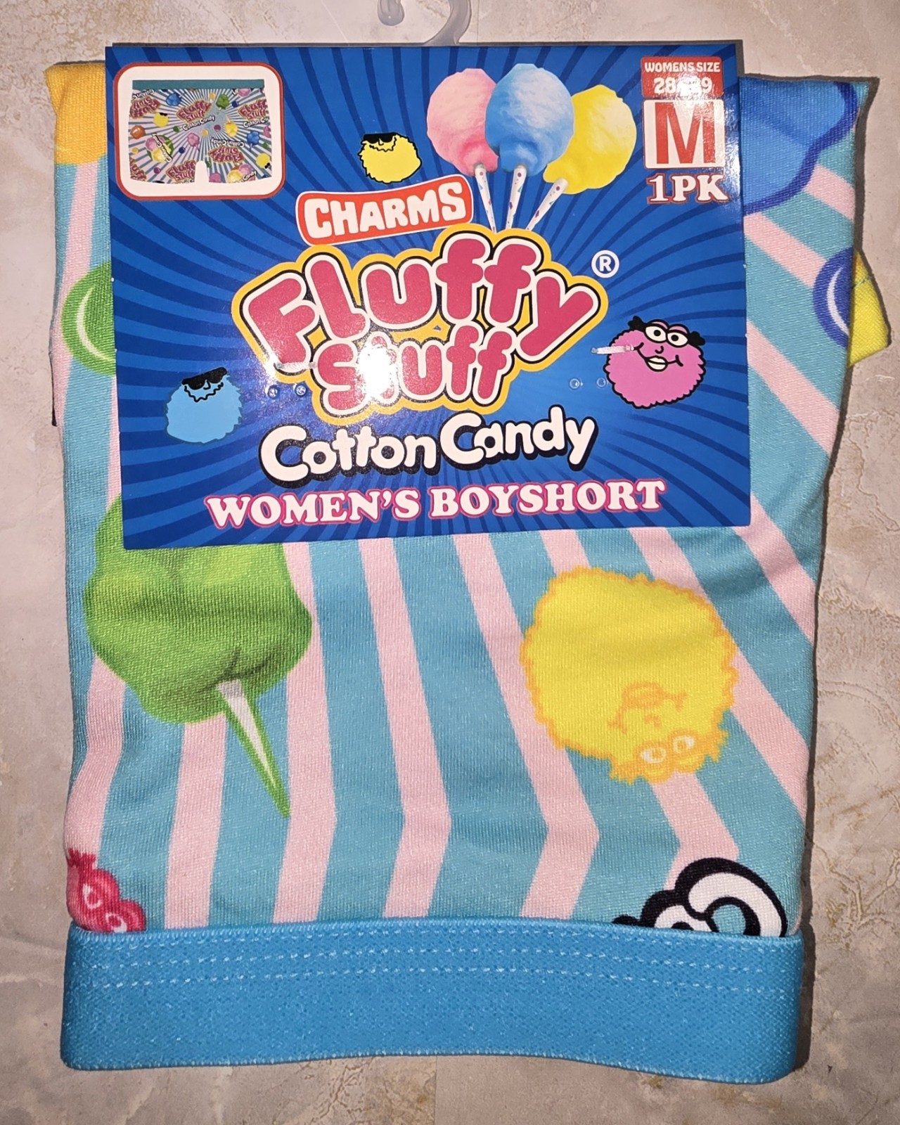 Fluffy Stuff Cotton Candy Gift Set – Socks & Women’s Boyshorts M Cute Candy…