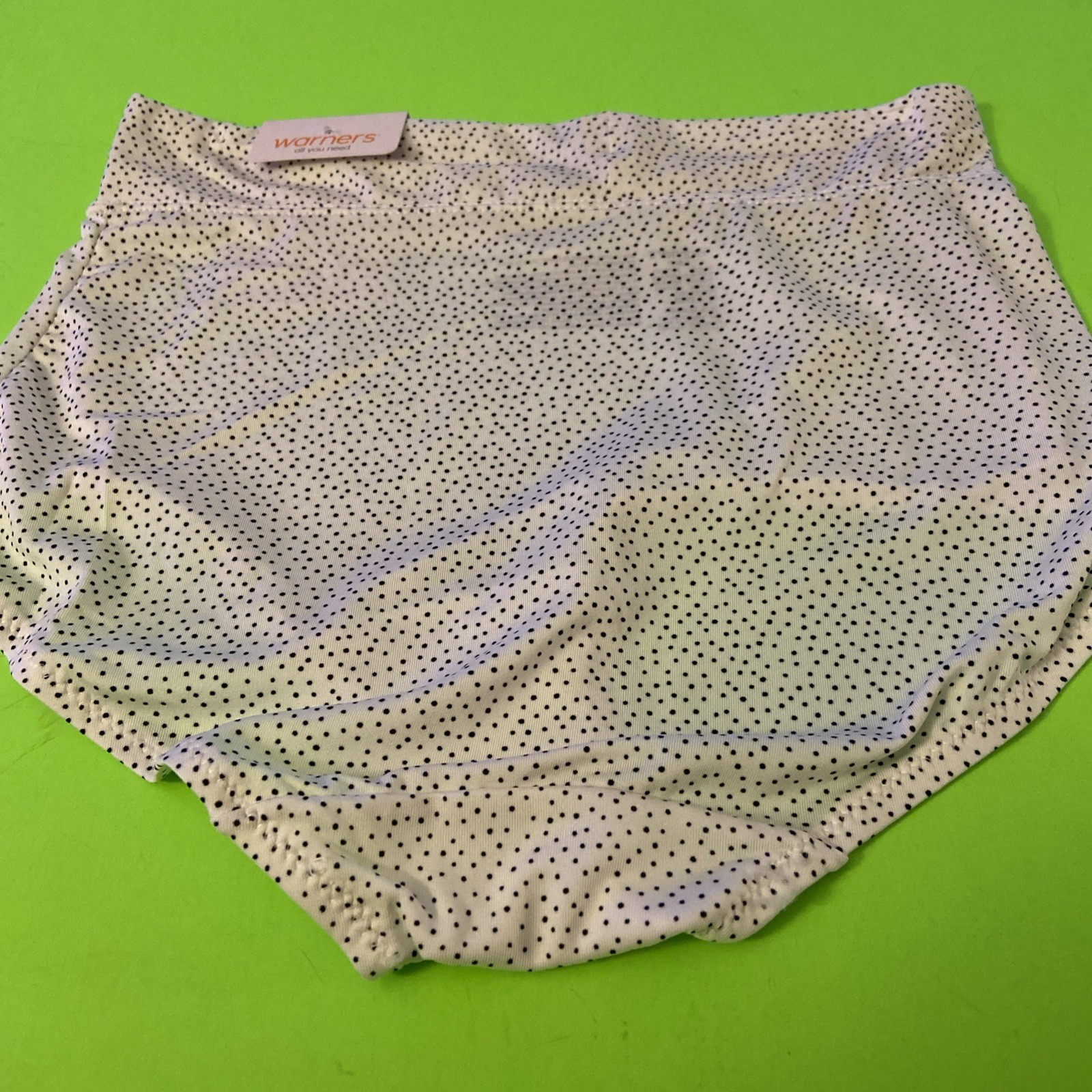 Warners White Speckled High Waist Brief Panties / Small / 5