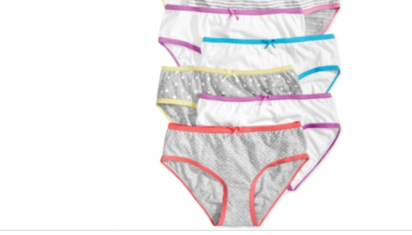 Maidenform POP of HEATHERS Girl S 5-Pk. Cotton Brief Panty NWT