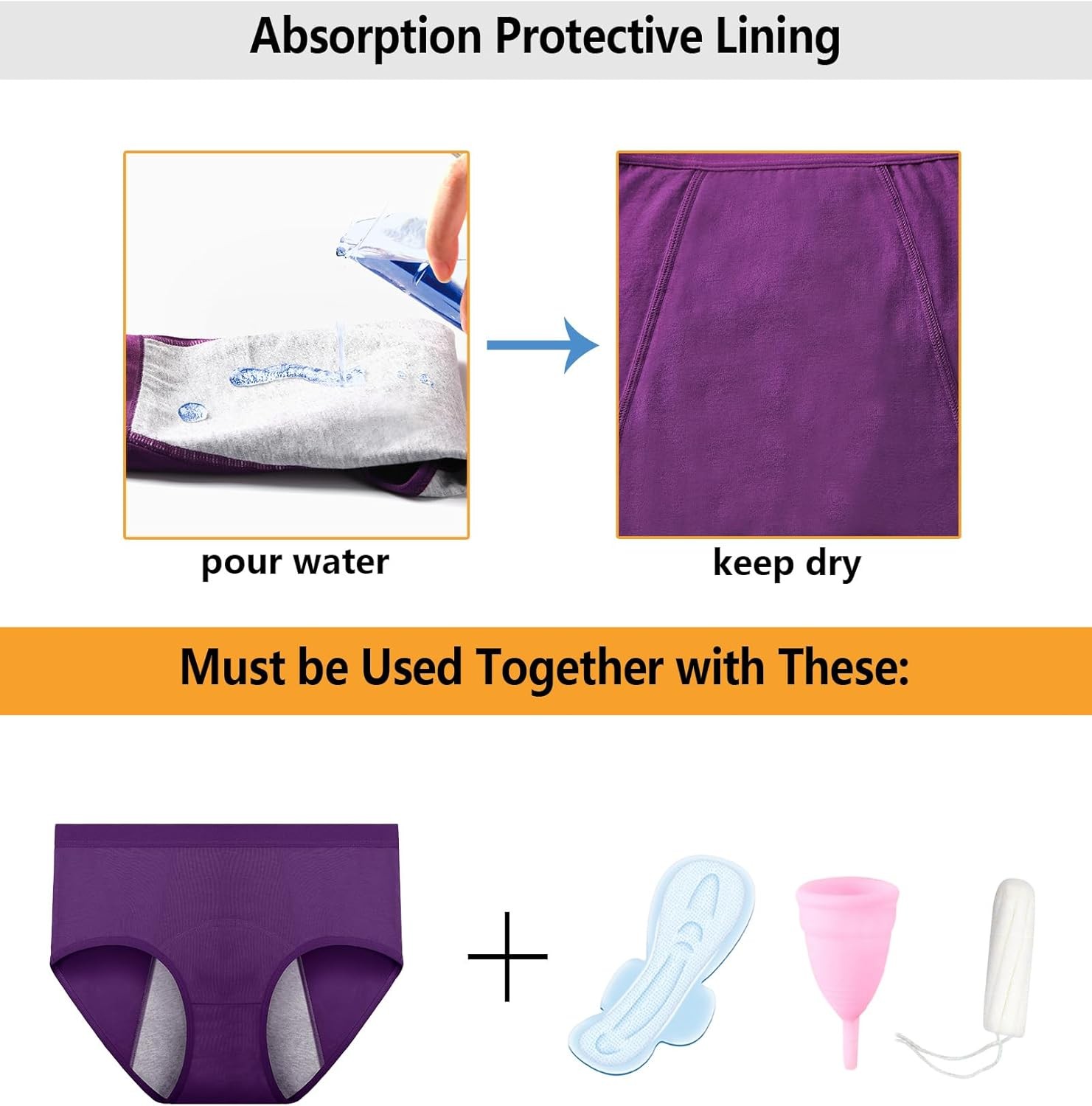 Period Underwear Menstrual Panties Cotton Postpartum Easy Clean Teens Brief