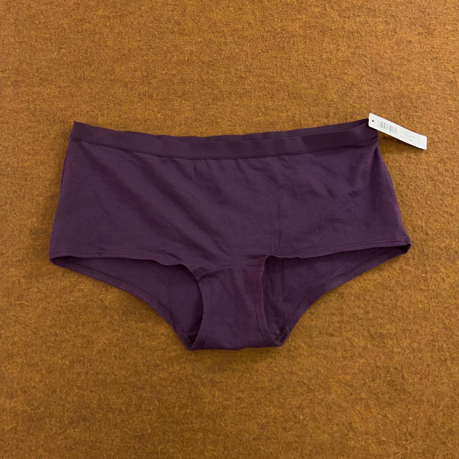 Soma Womens Large Purple Cotton Modal Tailored Boy Short Underwear Panty NWT