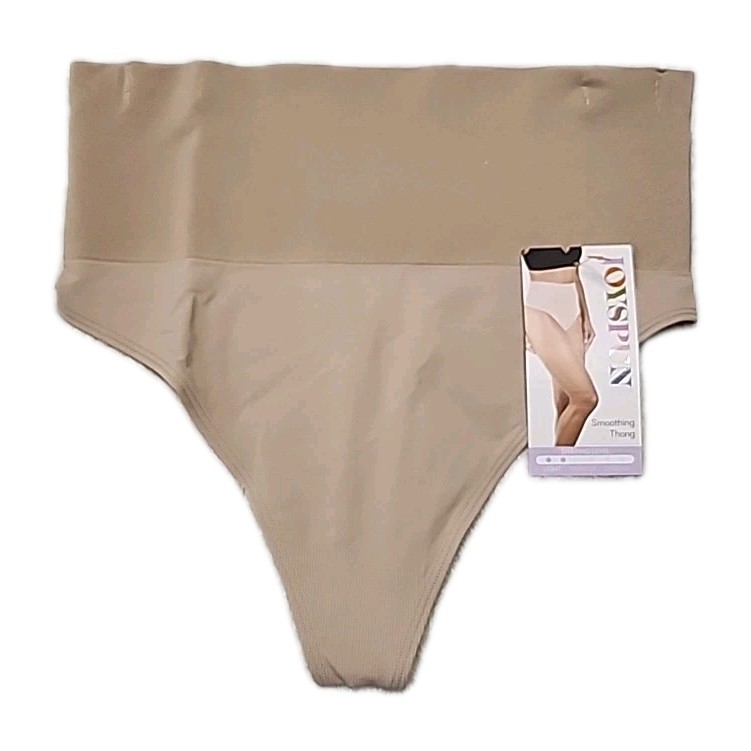 NWT Joyspun Women’s Shapewear Everyday Smoothing Thong Size Medium Adore Tan