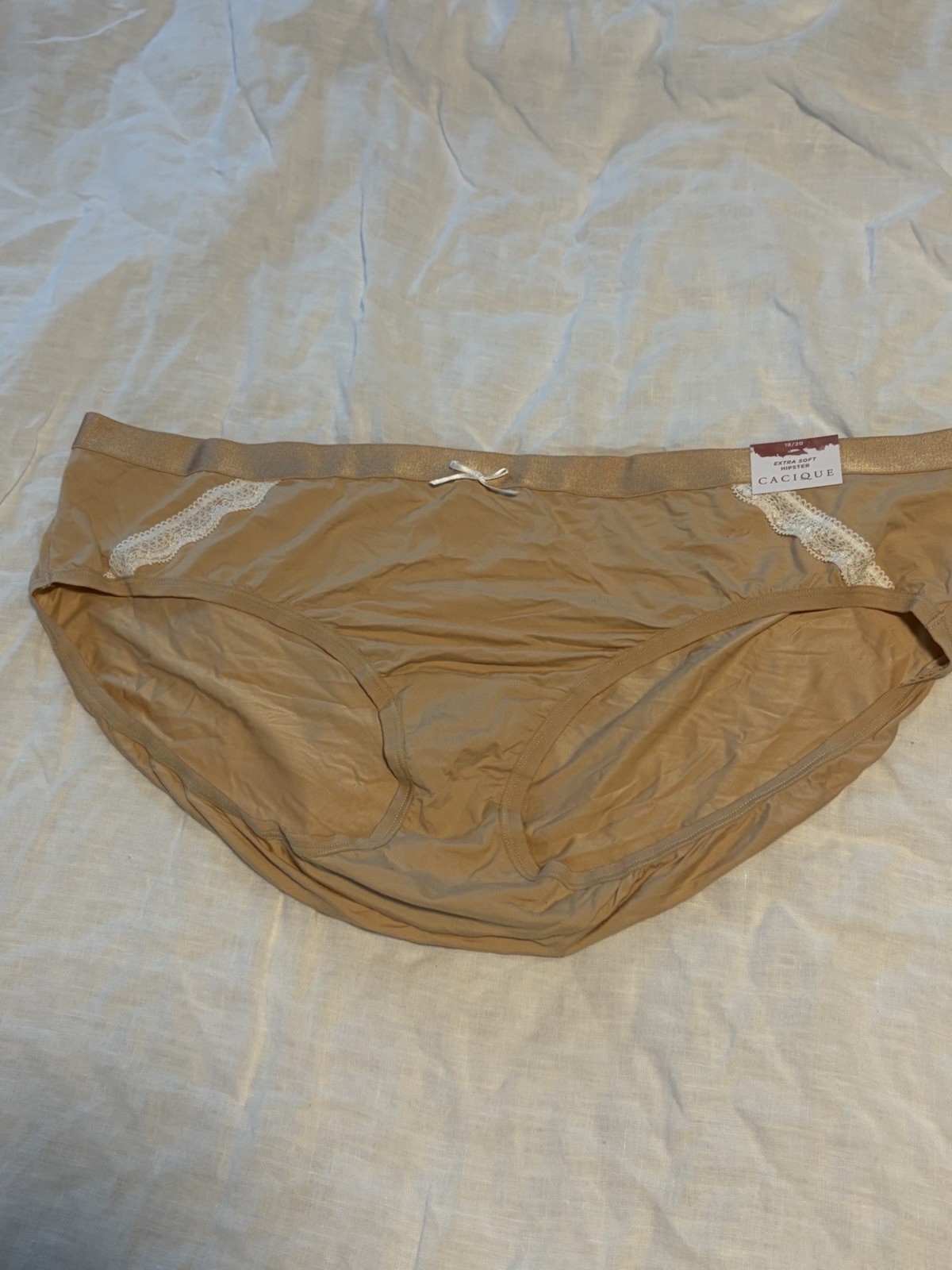 Cacique Lane Bryant NWT Size 18/20 Cotton Blend Hipster Panty Cafe Mocha Nude