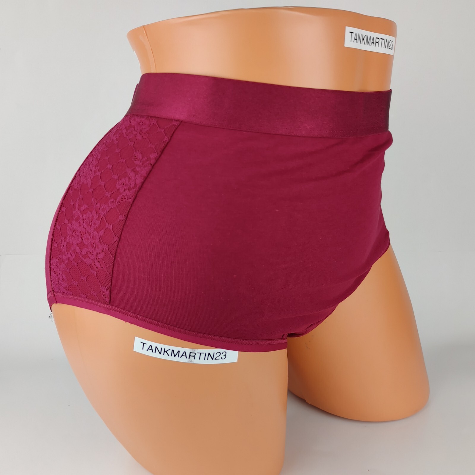 NWT LANE BRYANT CACIQUE PLUS COTTON FULL BRIEF 18/20 PANTY MULBERRY LACE HIPS