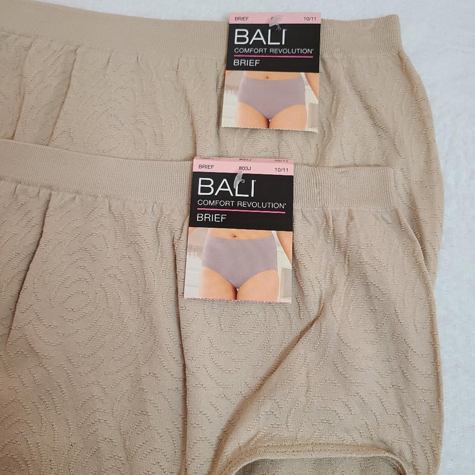 2pk Bali Comfort Revolution Seamless Textured Nylon Brief Panties Size 3X