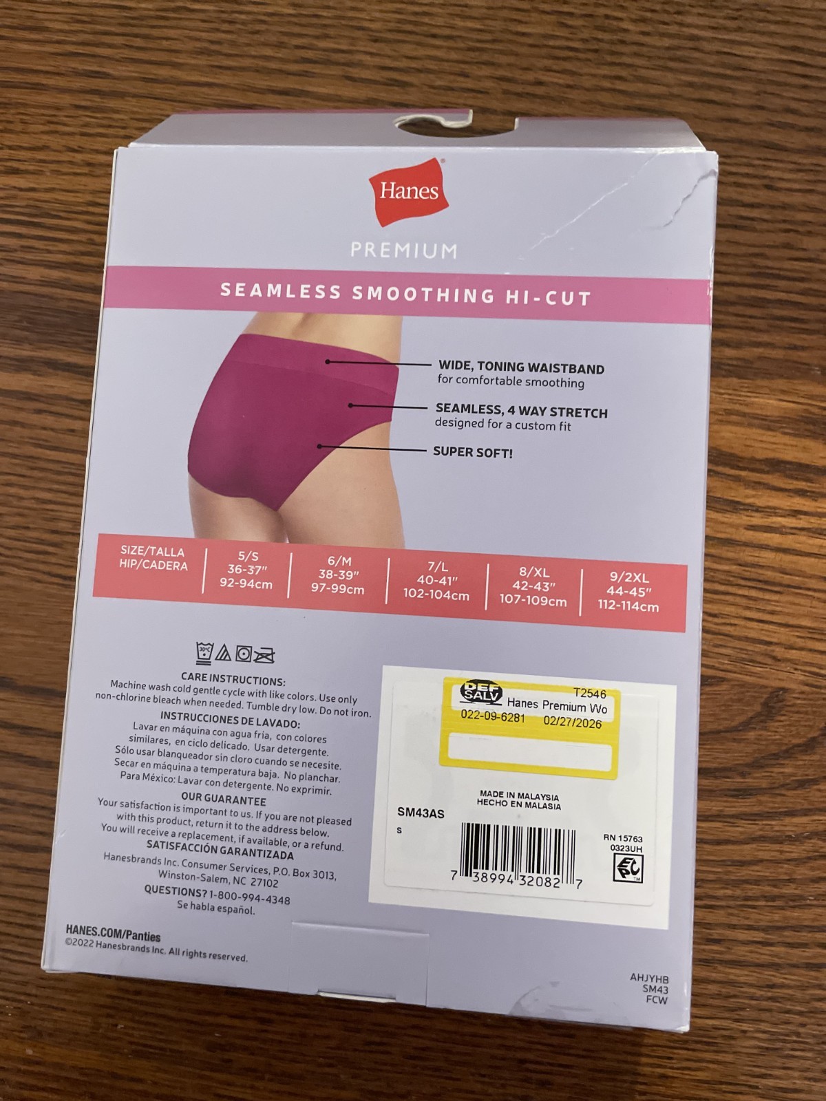 Women’s 3 pack Seamless Smoothing Hi-Cuts Hanes Assorted Size 5 /S small