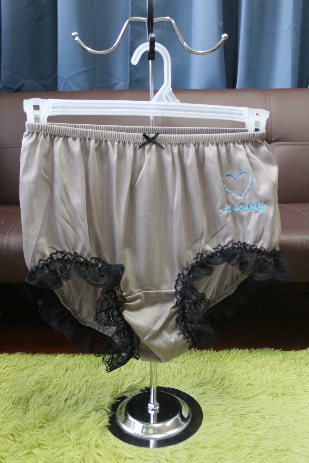 #A295 VTG Style 2XL/ElasticW.24-42″ 7PCS 7Day Nylon Full Brief Panties Underwear