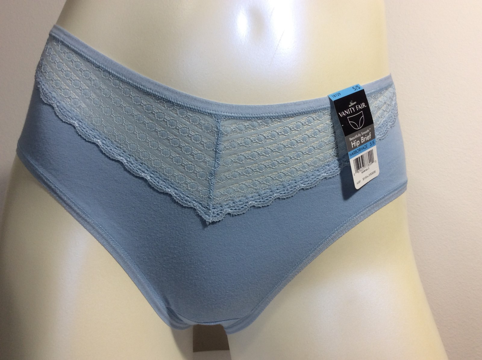 Vanity Fair Illumination Hip Brief Panty 18129 Lace Blue Harbor Sz.6/M #58
