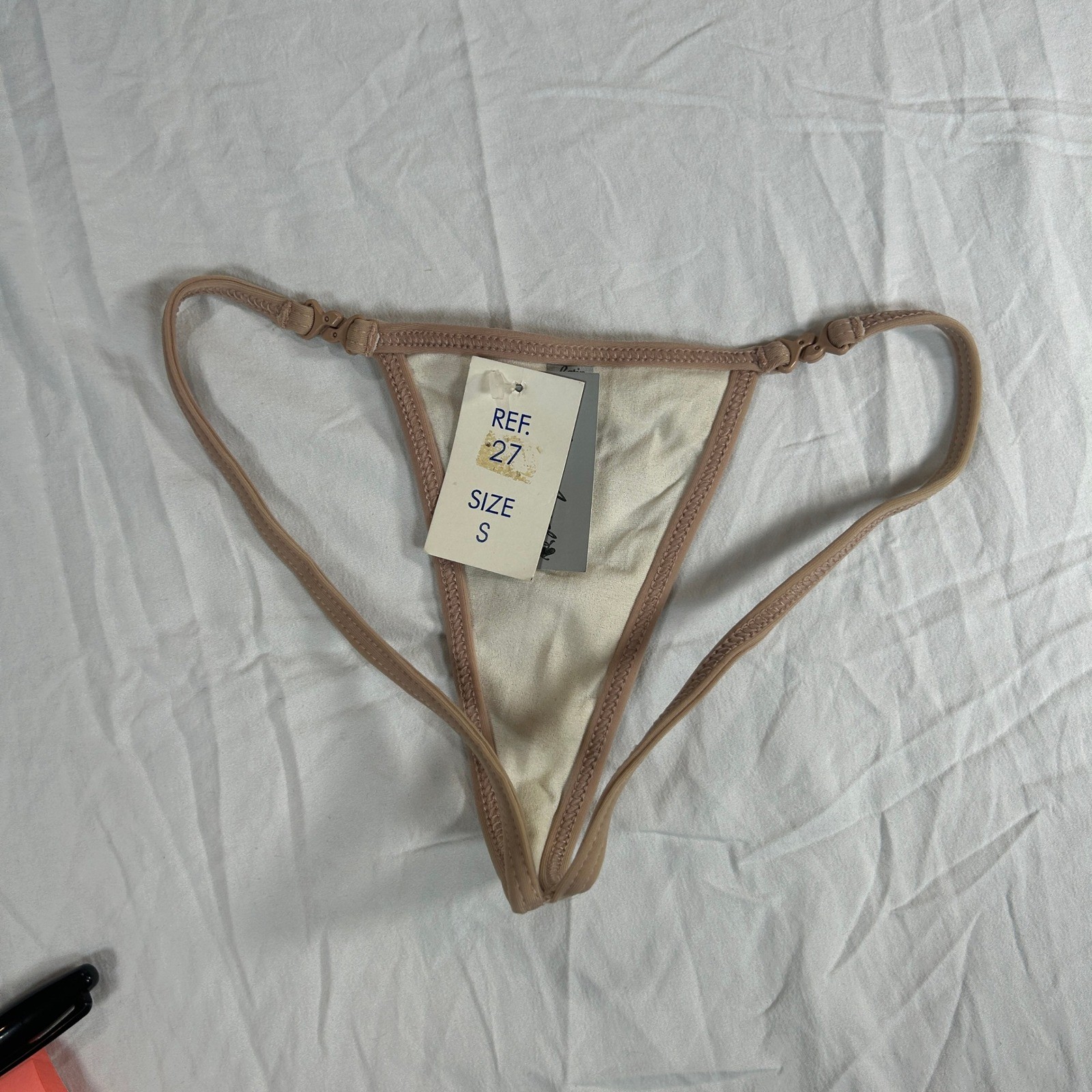 Latin Angel VTG Nude G-String Thong Professional Dancewear Made Brazil Small NEW