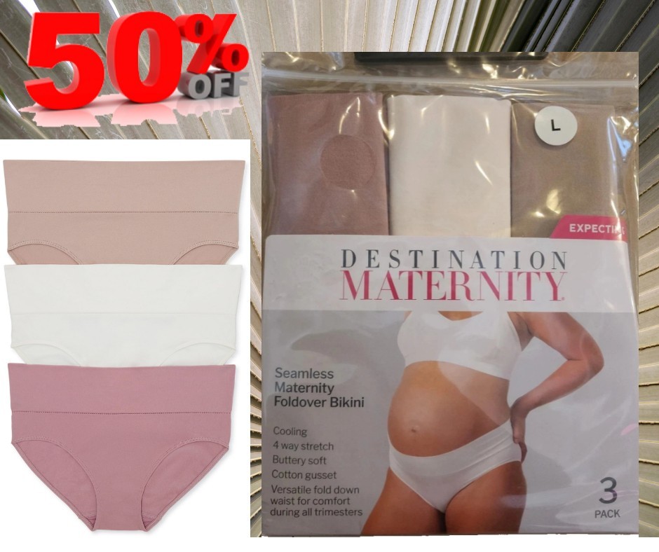 Destination Maternity Women’s size L 12-14 Foldover Panty, 3-Pack